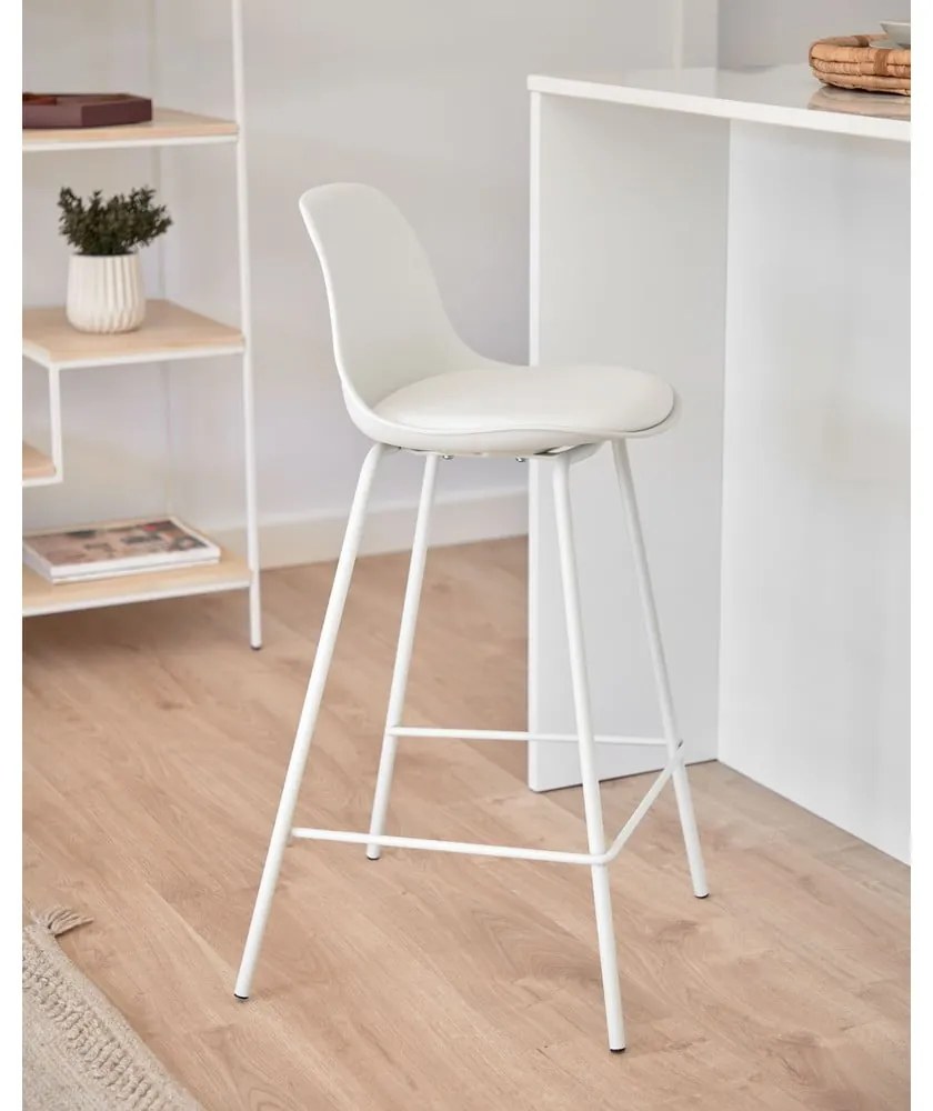 Fehér bárszék (ülésmagasság 65 cm) Brighter – Kave Home