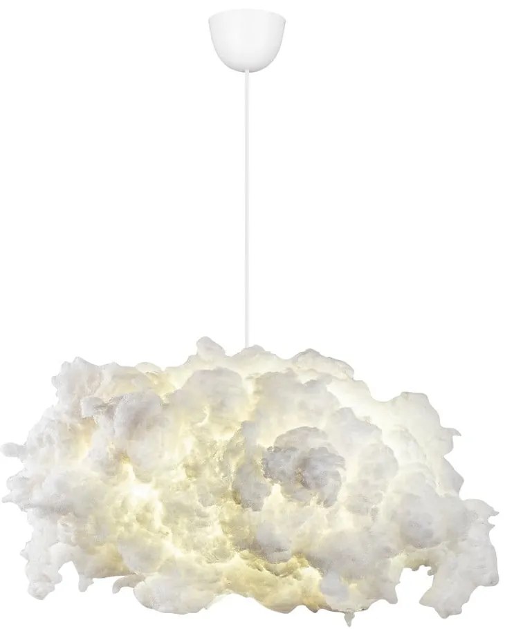 Fehér függőlámpa textil búrával Serenity – Opviq lights