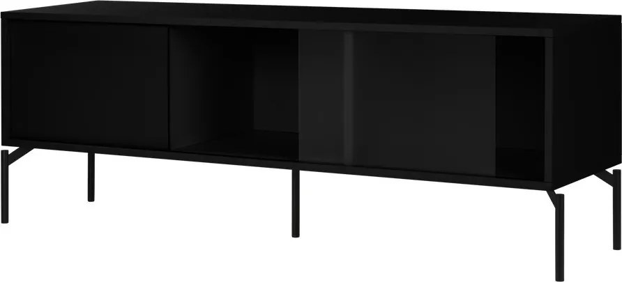 Fekete TV-állvány 160x60x42 cm Met – noo.ma