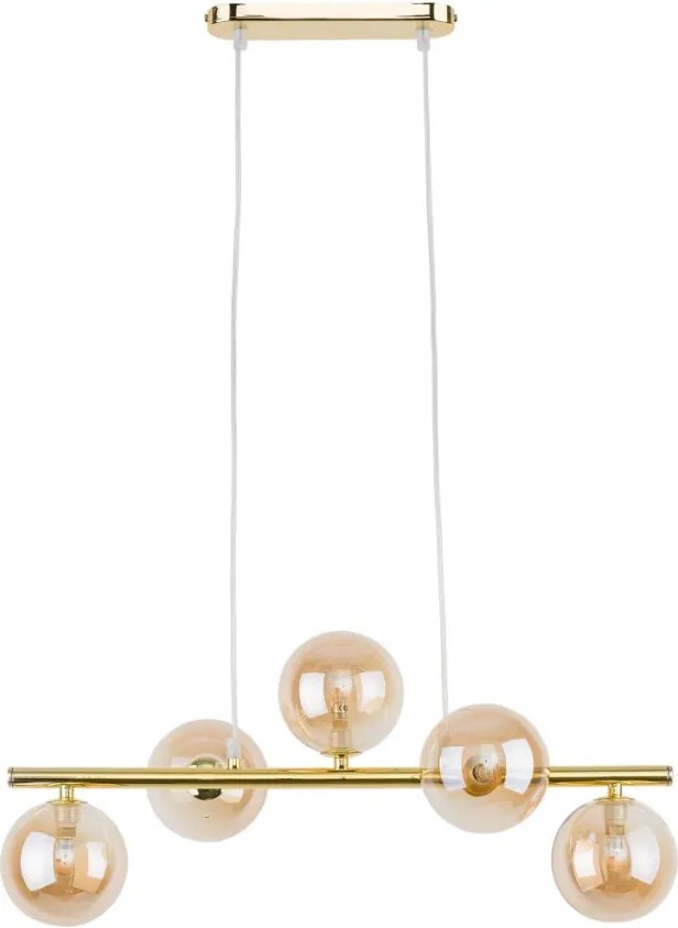 TK LIGHTING 4549 ESTERA Többágú Függesztett Lámpa Fehér, Fekete, Arany G9 IP20