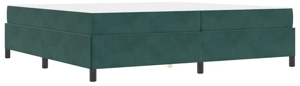 Ágykeret Sötétzöld és zöld és fehér 200 x 200 cm Bársony