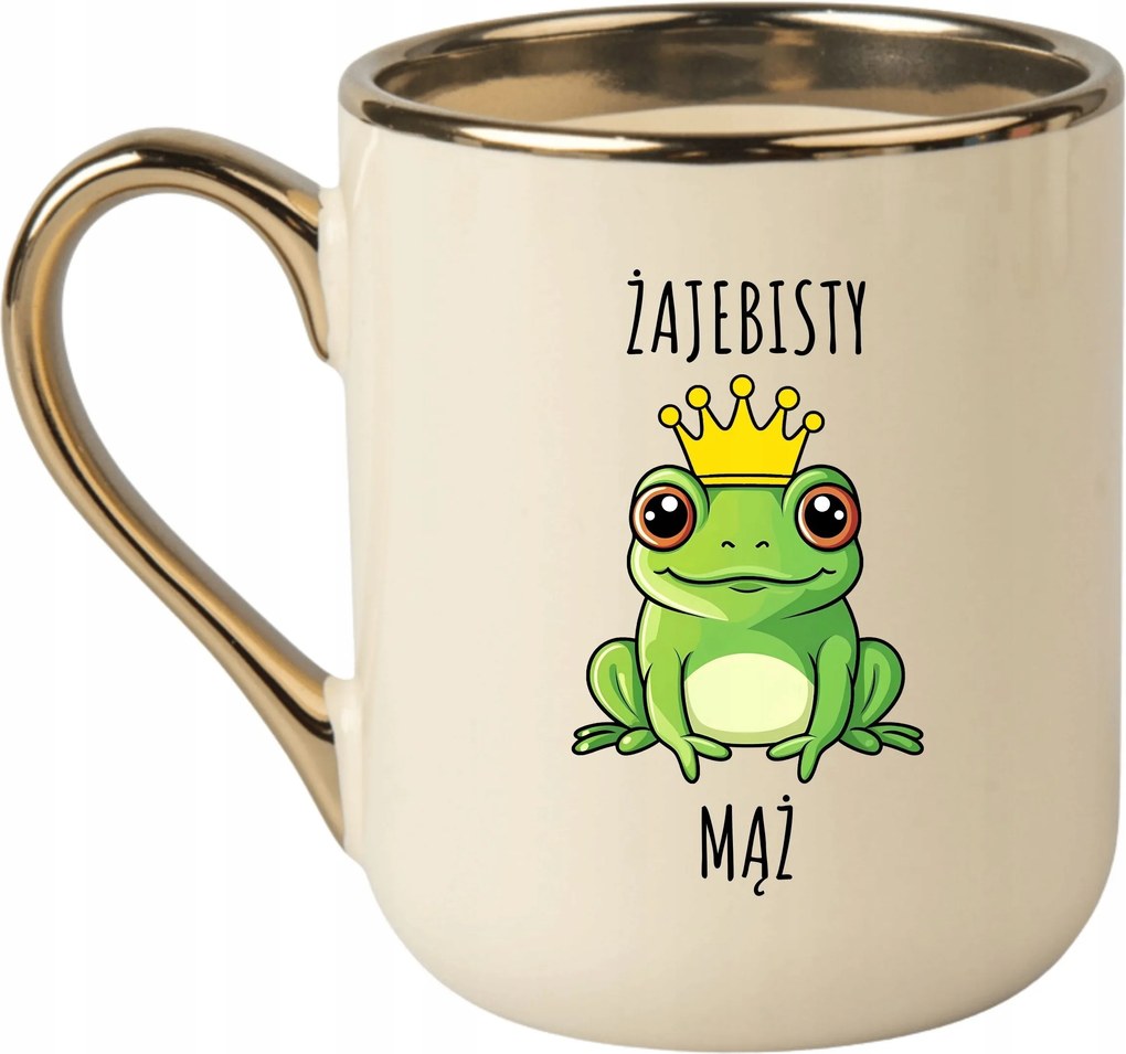 Bögre Elegáns Bézs Arany Rant Vicces Ajándék Békás Férj