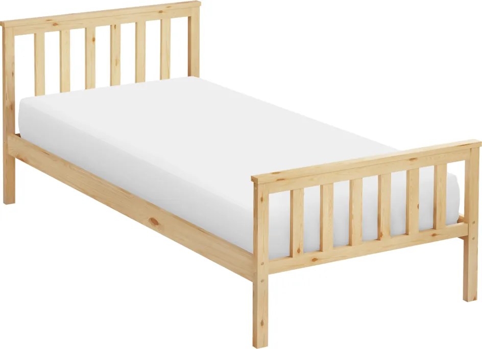 Ágy ágyráccsal, természetes, 90x200, ANATRA