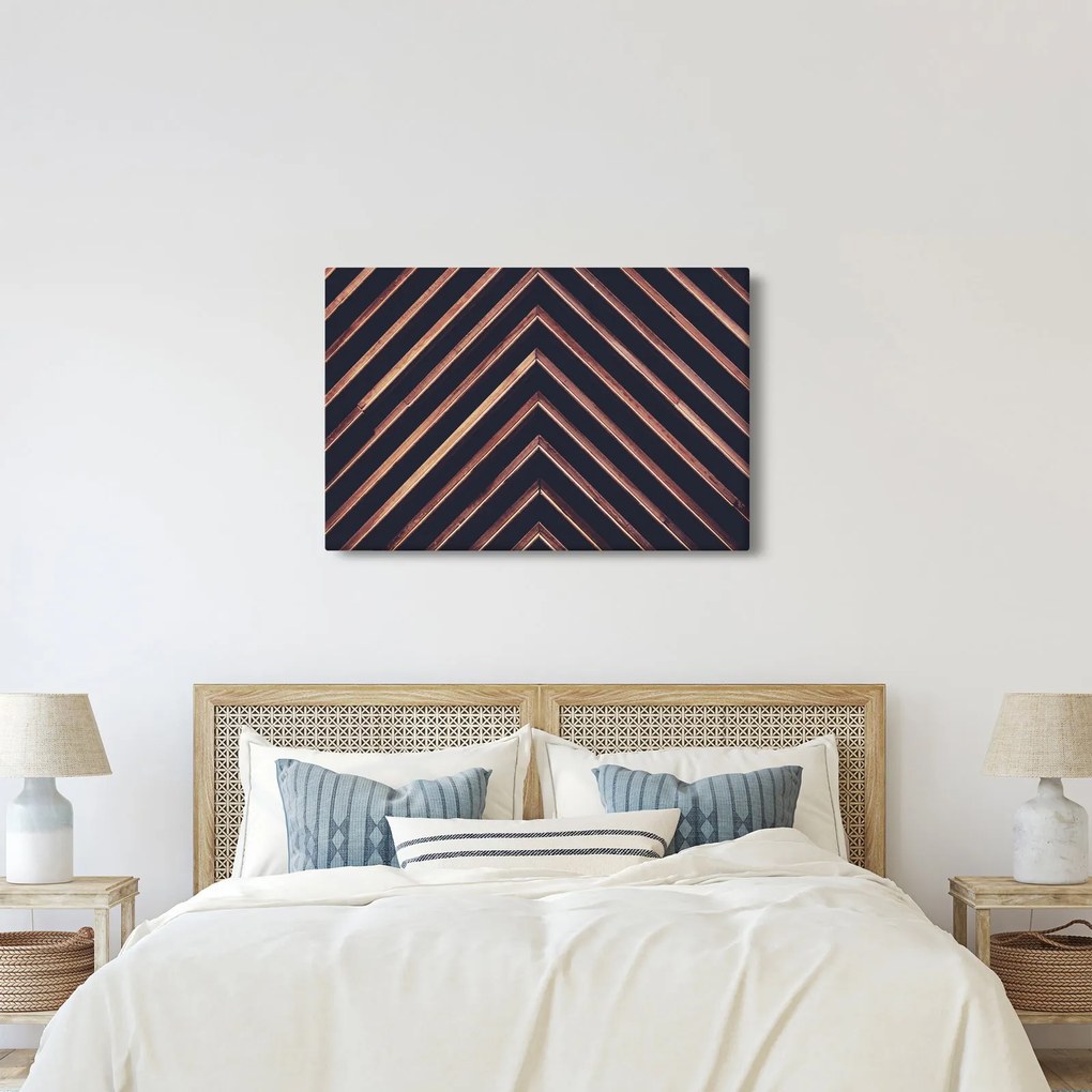 Egy fa motívum képe fekete alapon (90x60 cm)