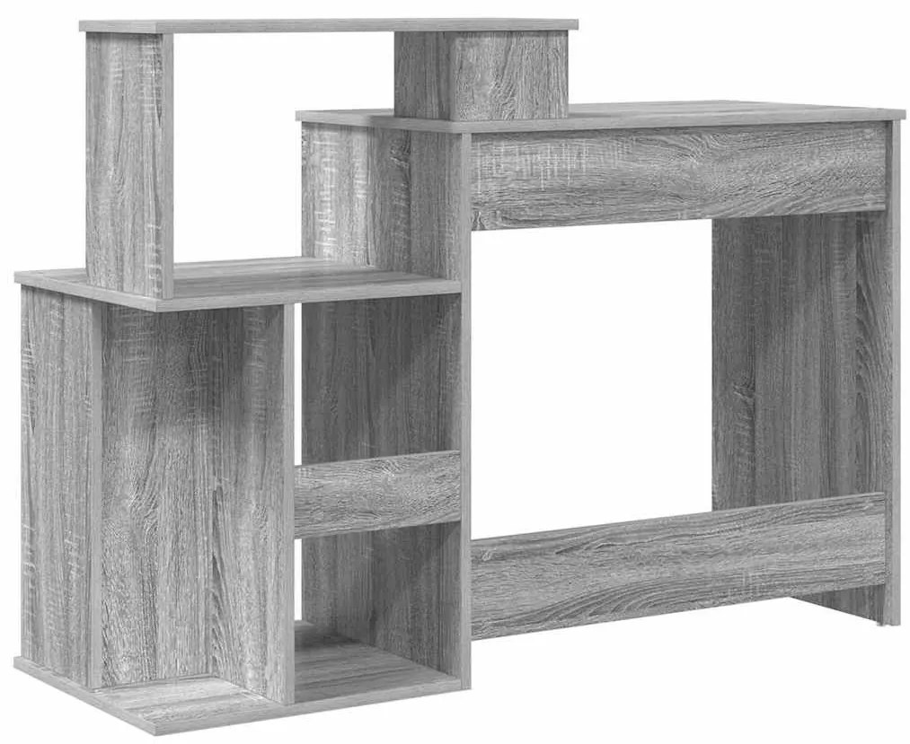 Íróasztal tárolóval Szürke sonoma 120.5 x 44 x 88.5 cm Faanyag