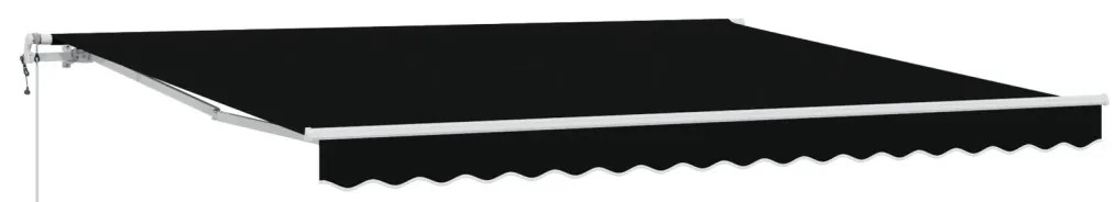 Automatikus Behúzható Árnyékoló Fekete 400x300 cm