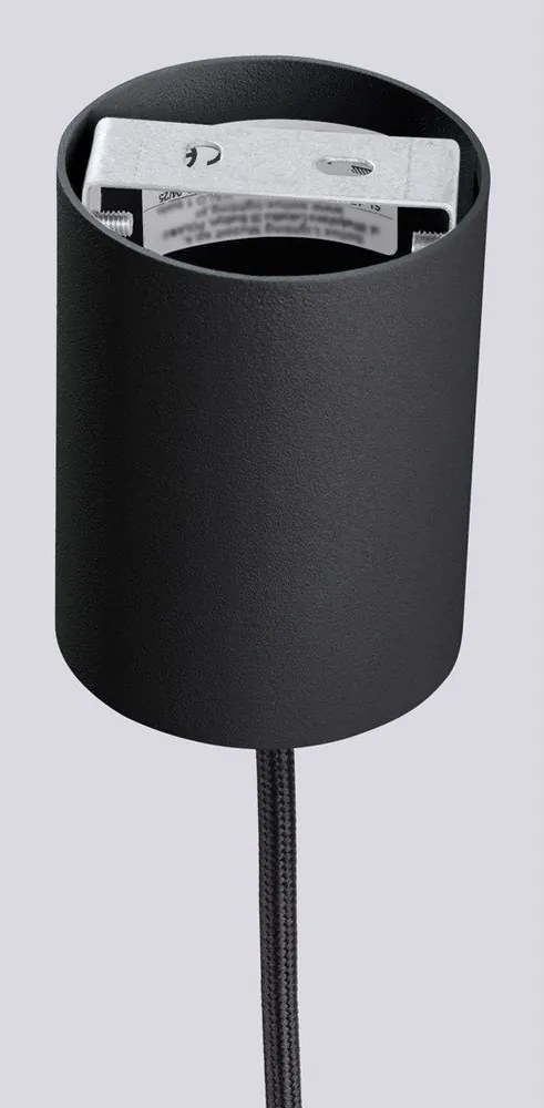 Fekete függőlámpa üveg búrával ø 12 cm Orbital – Sollux