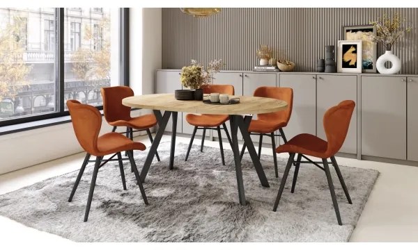 Bővíthető étkezőasztal ARTUR craft tölgy/fekete