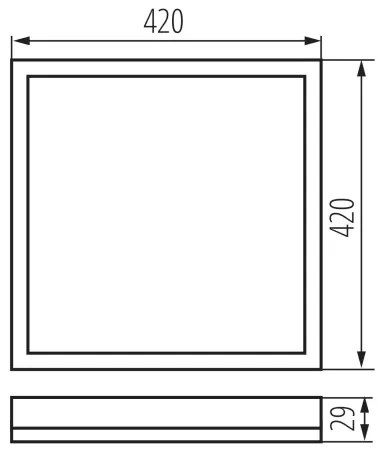 Kanlux 31510 - LED Fürdőszobai mennyezeti lámpa AZPO LED/22W/230V 42x42 cm IP54 fehér