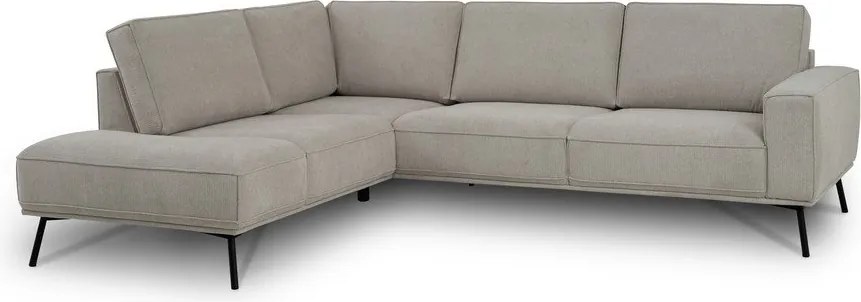 Szürkésbézs zsenília sarokkanapé (bal oldali-L alakú) Amsterdam – Scandic
