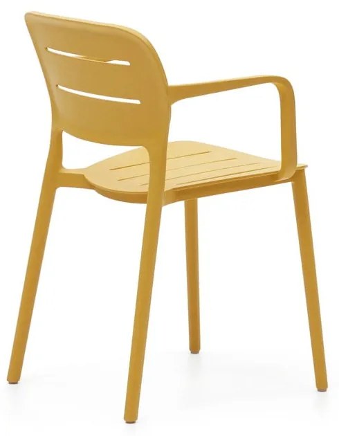 Sárga műanyag kerti szék Morella – Kave Home