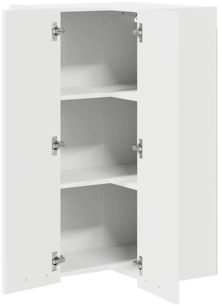 Függő szekrény polcokkal Riga Fehér 57 x 57 x 100 cm Faanyag