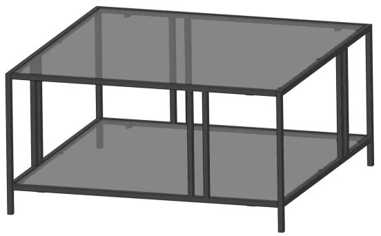 Kávésasztal URANUS 40x80 cm fekete
