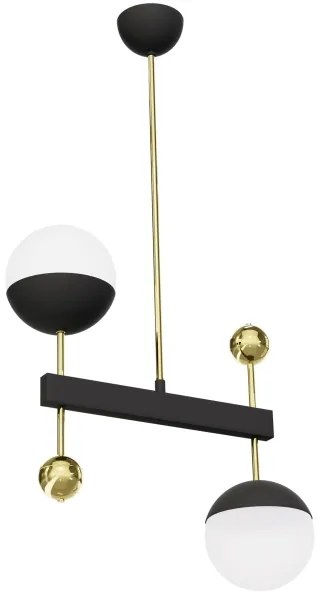 Jupiter 1986 - Csillár rúdon DEGO 2xG9/10W/230V fekete/arany