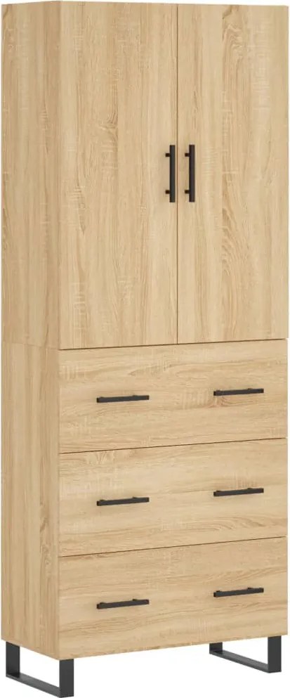 vidaXL sonoma tölgy szerelt fa magasszekrény 69,5 x 34 x 180 cm