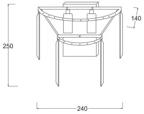 Brilagi - LED Fali kristály lámpa MOZART 2xE14/40W/230V fényezett króm