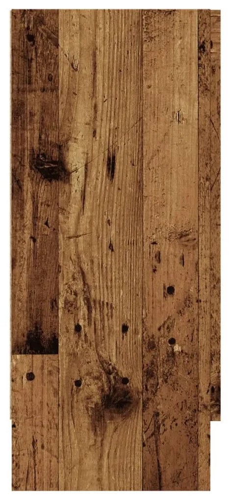 antik fa színű szerelt fa tálalószekrény 120 x 30,5 x 70 cm