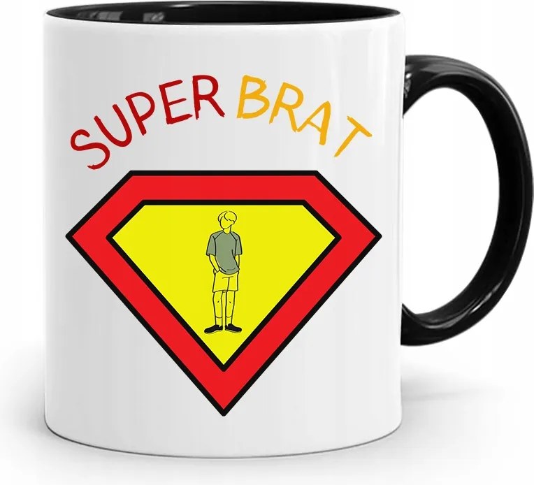 Fekete Bögre Testvérnek Szuper Testvér nyomott mintával