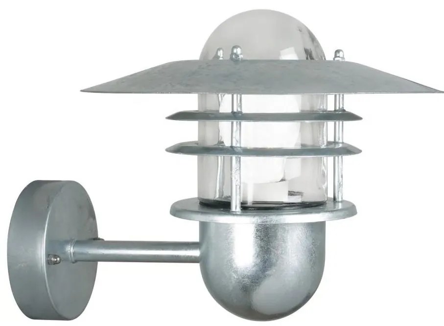 Nordlux - Kültéri fali lámpatest AGGER 1xE27/60W/230V IP54 ezüstszínű