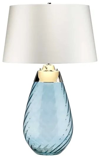 Elstead LENA-TL-L-BLUE-OWSS-LED Asztali lámpa LENA 1xE27/40W/230V 74cm kék/fehér