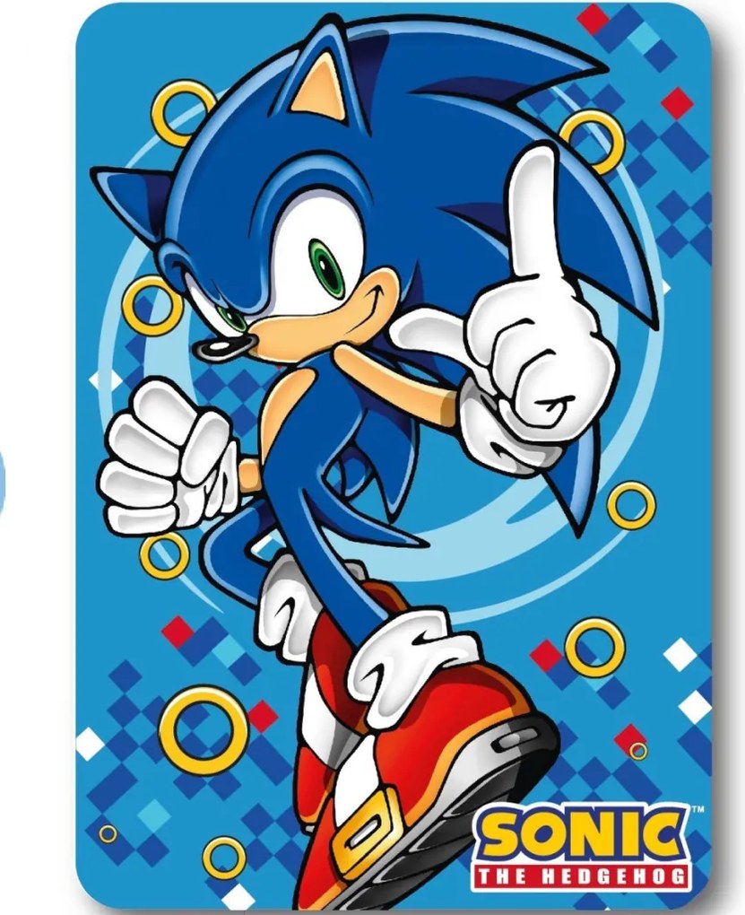 Sonic a sündisznó Gold Ring polár takaró 100x140cm