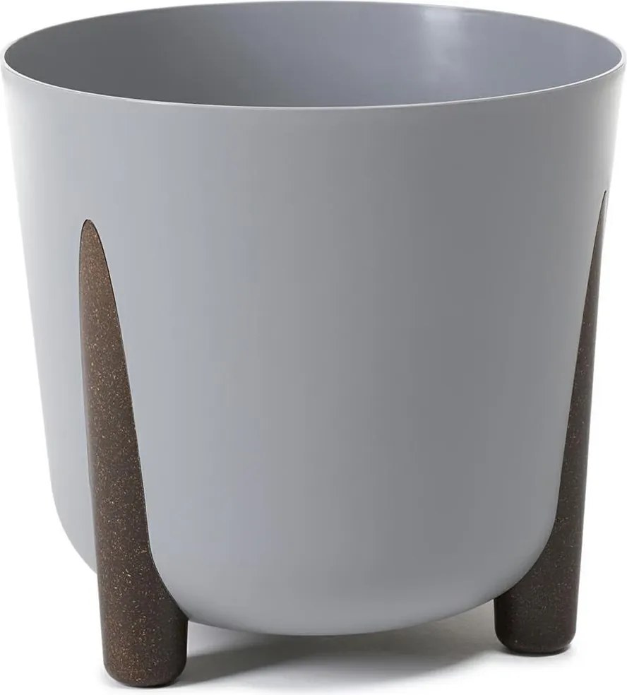 Dekoratív virágtartó otthonra szürke 34cm