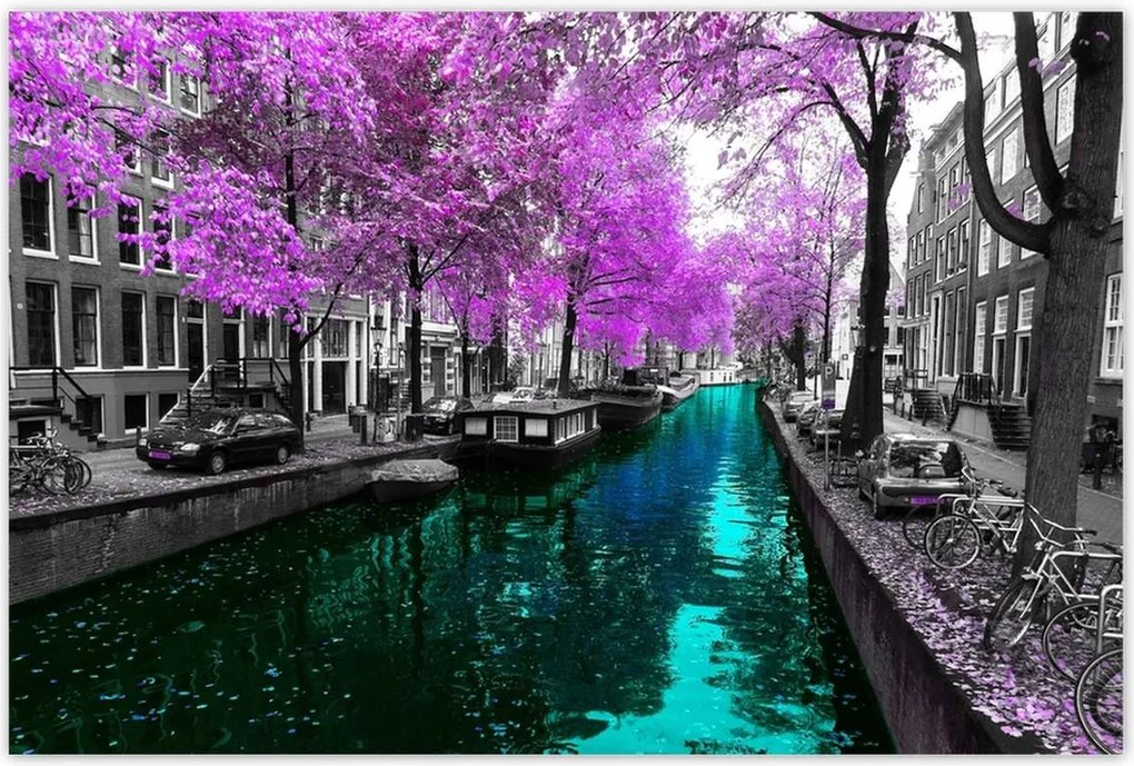 Poszterek 120x80 Folyó Amszterdamban