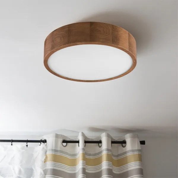 Brilagi - CARVALHO LED RGBW dimmelhető mennyezeti lámpa, 2xE27/9W/230V, Wi-Fi, tölgy, átm. 37,5 cm