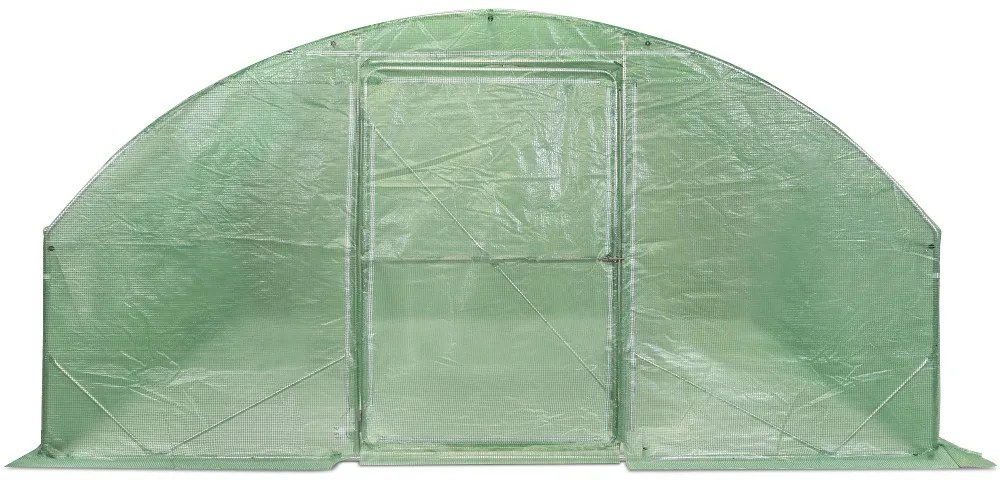 Garden Point 4x6m-es fémvázas fóliasátor, ajtóval, zöld