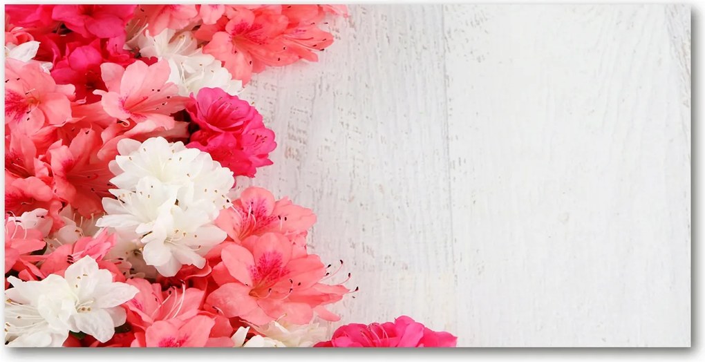 Üvegpanel a konyhába Virágok 140x70 cm Ragasztó