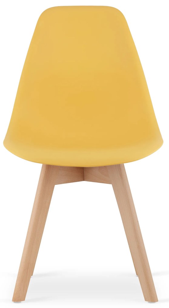 Mustársárga KITO szék bükkfa lábakkal