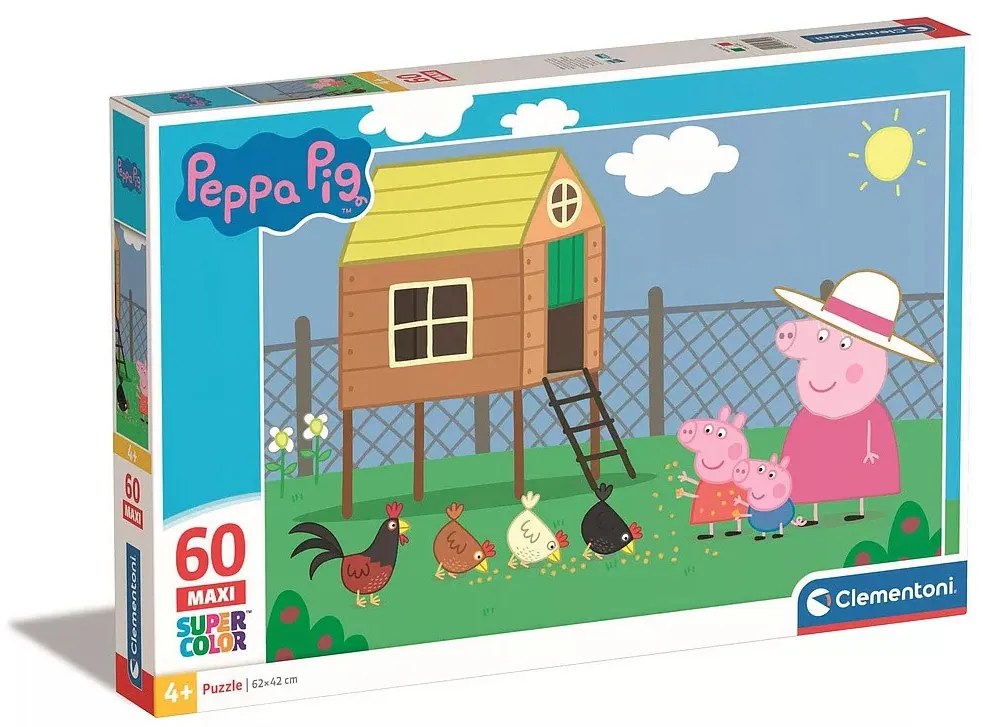 Peppa malac Chicken Coop 60 db-os maxi puzzle Clementoni