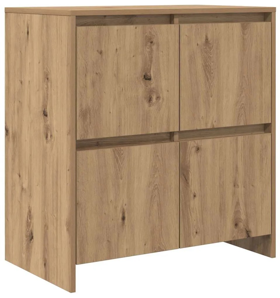 Oldalszekrények 2 pcs kézműves tölgy 70 x 41 x 75 cm Faanyag