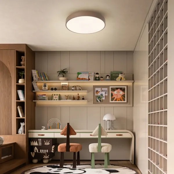 Brilagi - Dimmelhető LED mennyezeti lámpa POOL LED/36W/230V 3000-6000K 30 cm barna + távirányító