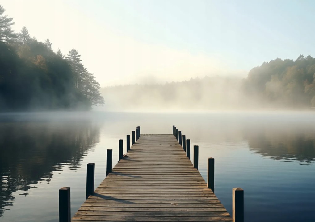 Poszter 42x29,7cm Reggeli csend a vízparton