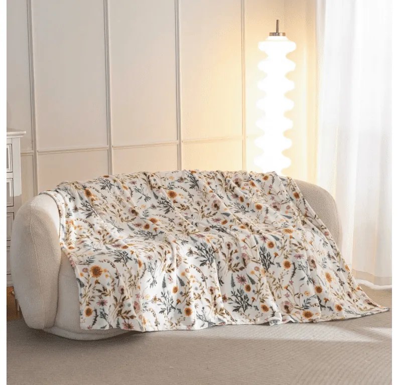 Mikroplüss pléd HERBALIS, krém színű Méret: 150 x 200 cm