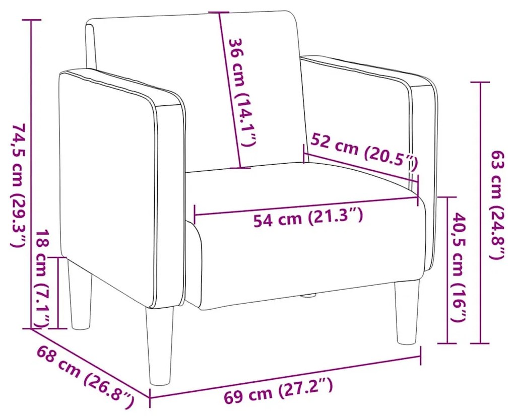 sötétszürke kordbársony szövet kanapészék karfás szék 54 cm