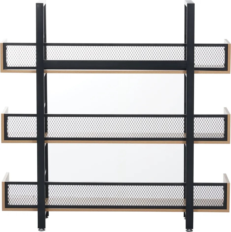 3 polcos polcállvány, tölgy/fekete, KILIS NEW TYP 1