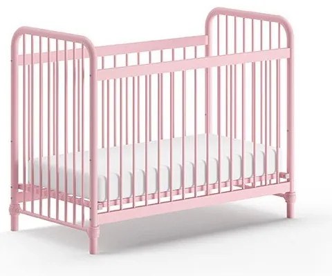 Rózsaszín fém babaágy 60x120 cm BRONXX – Vipack