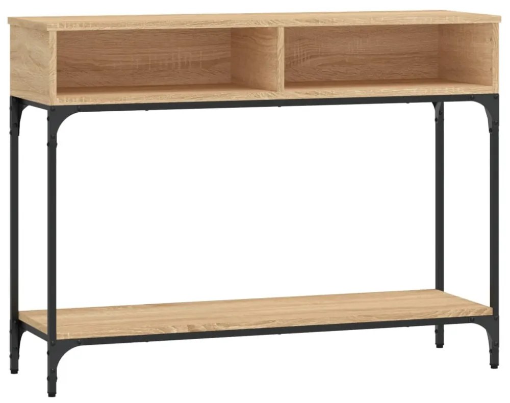 sonoma tölgy színű szerelt fa dohányzóasztal 100 x 30,5 x 75 cm