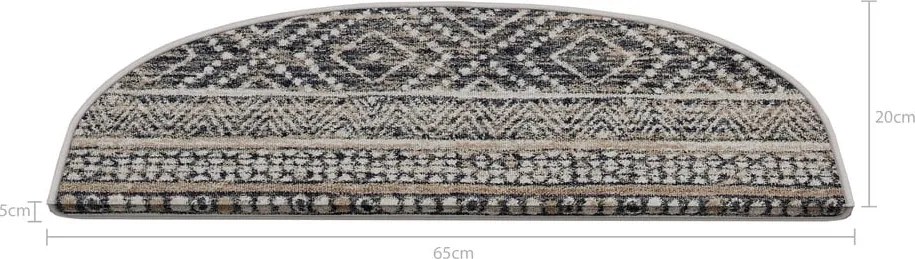 Lépcsőszőnyeg szett 16 db-os 20x65 cm Cottage Warmth – Vitaus