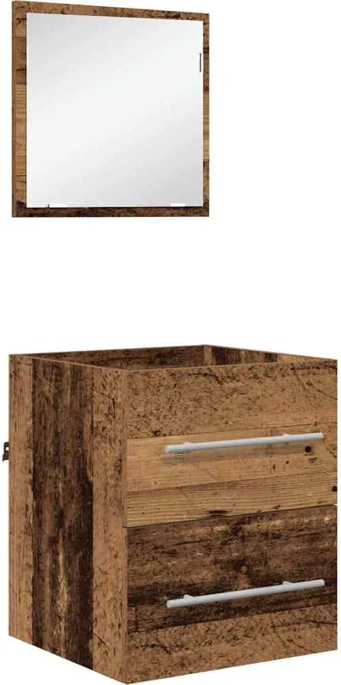 vidaXL Fürdőszoba bútor szett fiókkal Barna 41 x 38,5 x 48 cm