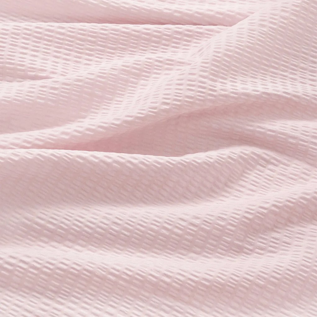 Goldea krepp ágyneműhuzat duo - cseresznyevirágok, púderrózsaszín hátoldal 140 x 200 és 70 x 90 cm