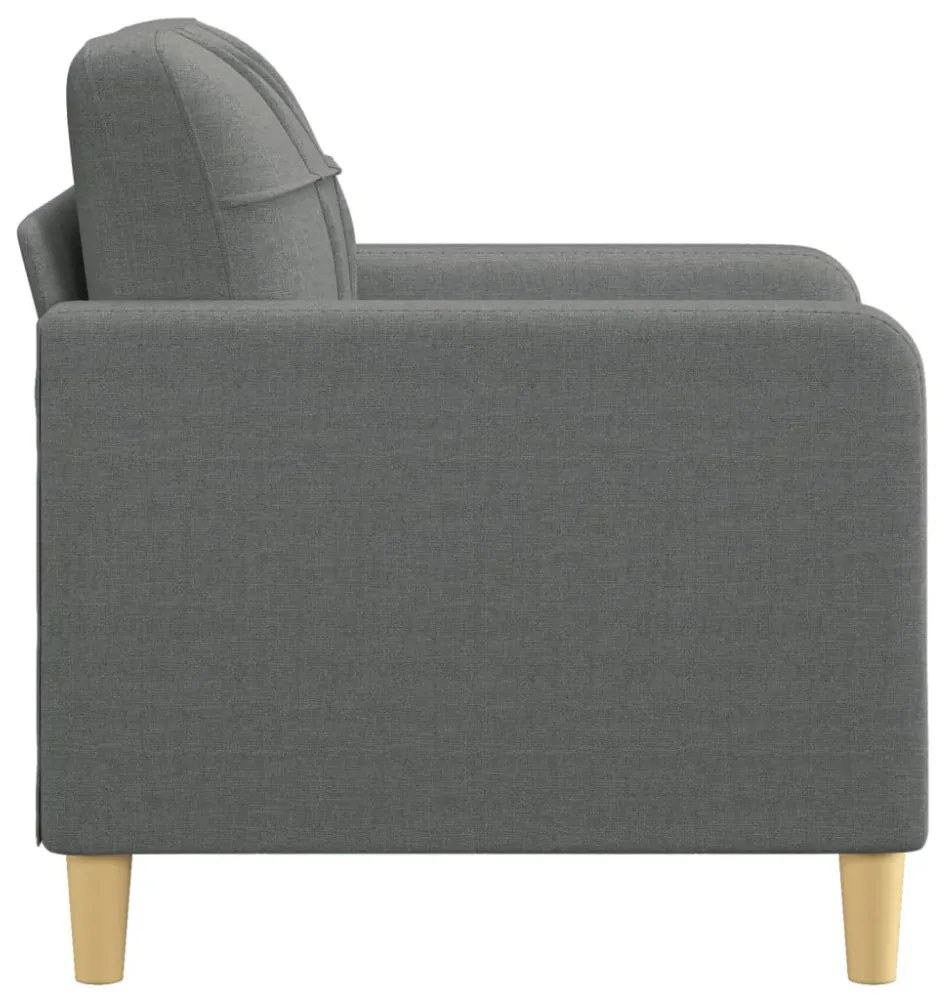 sötétszürke szövet kanapéfotel 60 cm