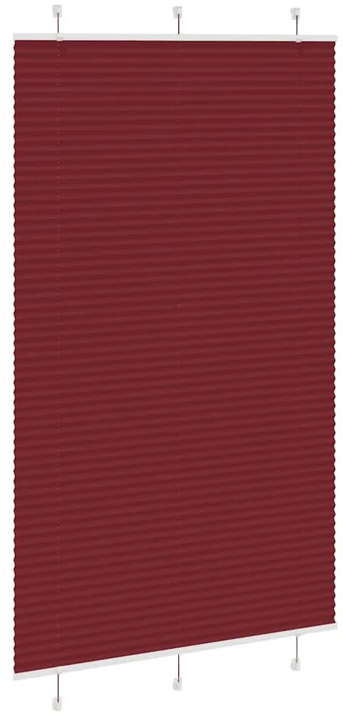 pliszírozott redőny Bordeaux piros 120x200 cm szövetszélesség