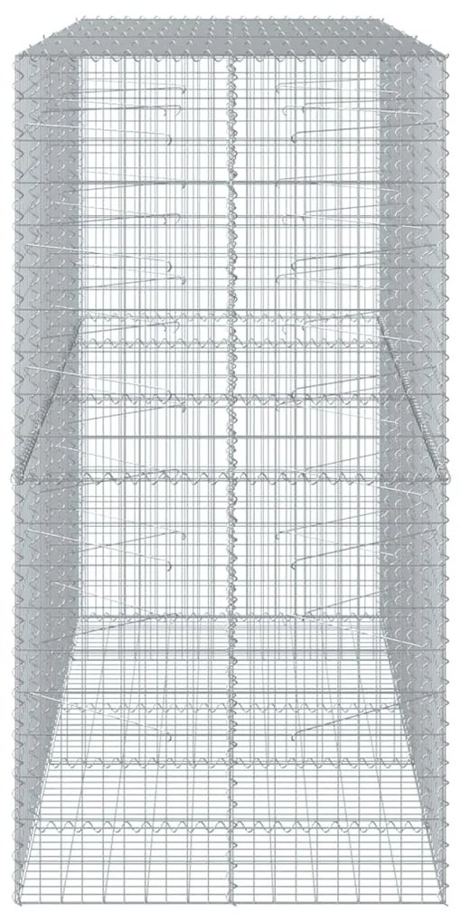 horganyzott vas gabion kosár fedéllel 250 x 100 x 200 cm