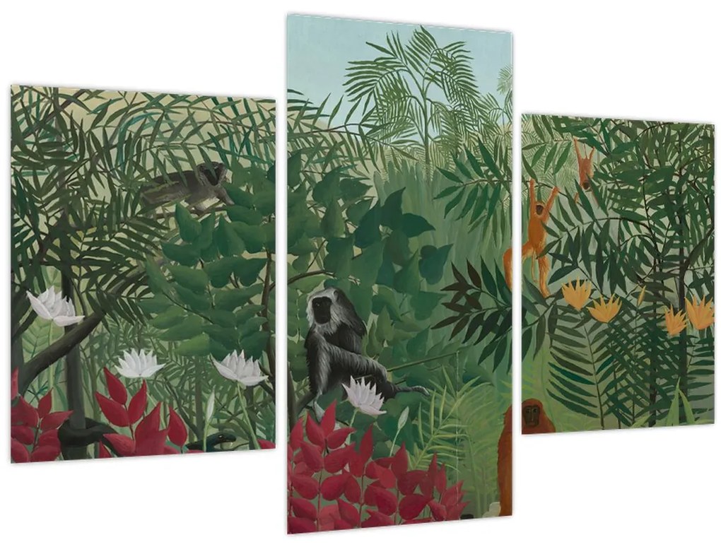 Kép - Henri Rousseau, Tropical Forest with Monkeys, reprodukciók (90x60 cm)