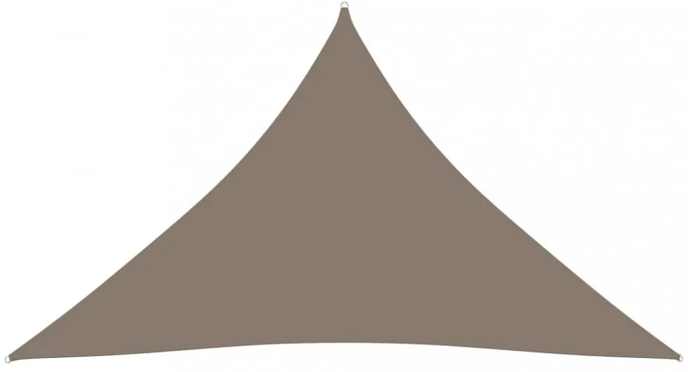 tópszínű háromszögű oxford-szövet napvitorla 5 x 5 x 5 m