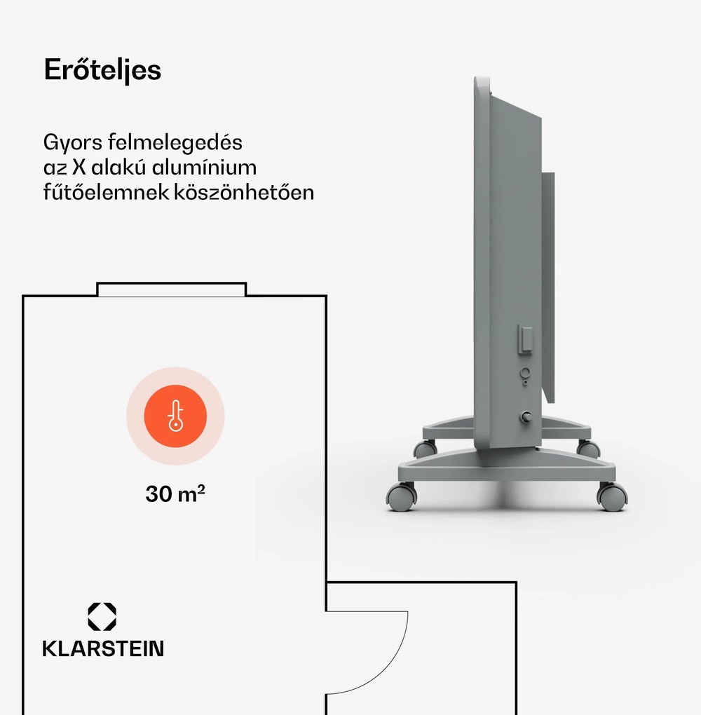 Bansin Smart 1500 konvektoros hősugárzó, 1500 W, Alkalmazás, 5- 50 °C, LED kijelző, Érintőképernyő
