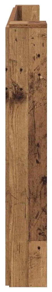 Fejtámla LED -es lámpákkal Öreg fa 200 x 15 x 103,5 cm Faanyag